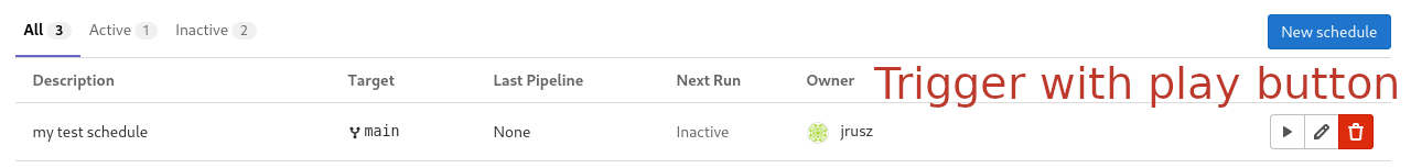 'Trigger scheduled pipeline'