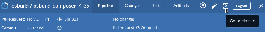 'Go to classic button'